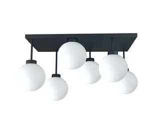 Żyrandol natynkowy DEA 6xE14/60W/230V czarny/biały - Lampy sufitowe - miniaturka - grafika 1