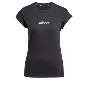 adidas Damska koszulka z bawełny Essentials Linear - Koszulki i topy damskie - miniaturka - grafika 1