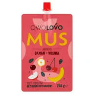 Soki i napoje niegazowane - Owolovo Mus jabłko banan wiśnia 200 g - miniaturka - grafika 1