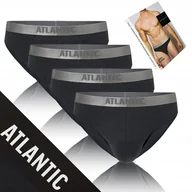 Majtki męskie - SLIPY MĘSKIE 4-pak bawełniane miękkie sport grafitowe Atlantic *XXL - miniaturka - grafika 1