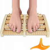 Masażery - WAŁEK DO MASAŻU STÓP DREWNIANY MASAŻER REDUKCJA STRESU WSPOMAGA KRĄŻENIE - miniaturka - grafika 1