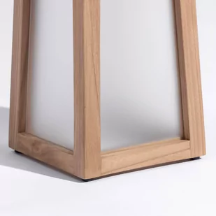 Latarnia solarna LED Tecka przenośna, teak 25 cm - Lampy ogrodowe - miniaturka - grafika 2