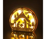 Oświetlenie świąteczne - LED Dekoracja bożonarodzeniowa LED/2xAAA drewno - miniaturka - grafika 1