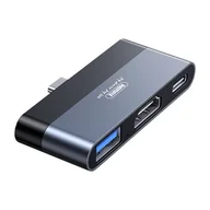 Huby USB - Stacja dokująca Remax, RP-U15, USB, HDMI, USB-C (czarna) - miniaturka - grafika 1