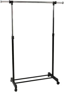 Czarny regulowany wieszak na kółkach C5-N09 - Wieszaki i stojaki - miniaturka - grafika 1