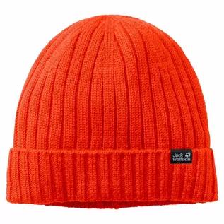 Czapki damskie - Czapka Zimowa Jack Wolfskin Stormlock Rip Knit Cap Flashing Red - grafika 1