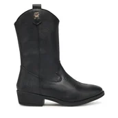 Buty dla dziewczynek - Kowbojki Tommy Hilfiger T3A6-34040-0036999 Czarny - miniaturka - grafika 1