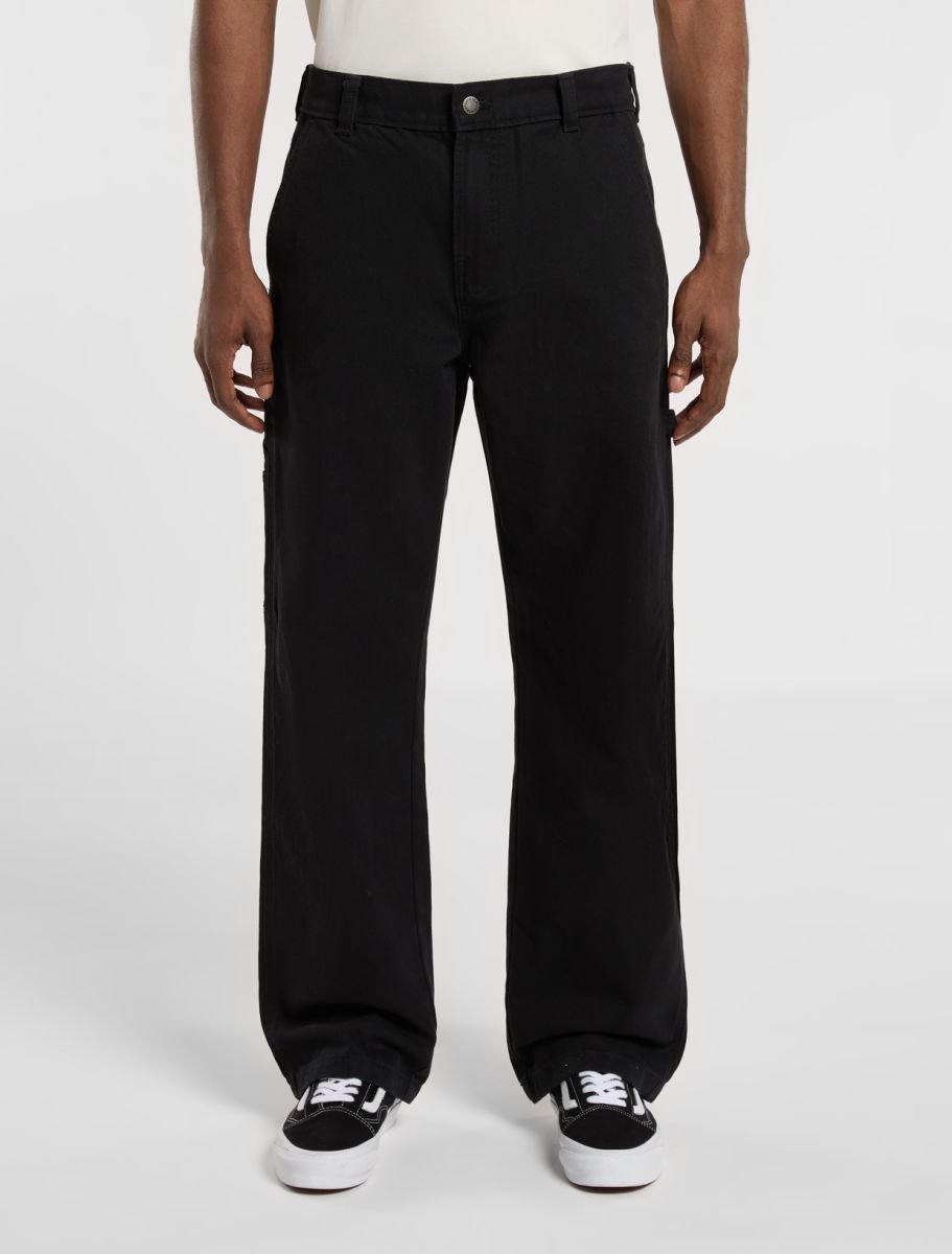 spodnie męskie dickies carpenter płótno - dk0a87pdblk czarny