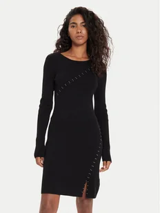 Morgan Sukienka dzianinowa 242-RMRITA Czarny Slim Fit - Sukienki - miniaturka - grafika 1