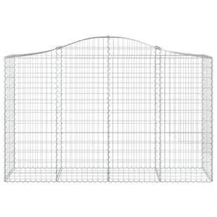 VidaXL Kosze gabionowe, 11 szt, 200x50x120/140cm, galwanizowane żelazo - Ogrodzenia - miniaturka - grafika 5