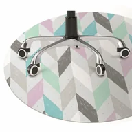 Podnóżki, podpórki, podkładki - Mata pod krzesło do biura Tkanina w jodełkę fi100 cm - miniaturka - grafika 1