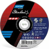 Tarcze do pił - NORTON Tarcza Cięcia Starline Inox 125x1 - miniaturka - grafika 1