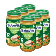 Dania dla dzieci - BoboVita Obiadek Potrawka z kurczakiem i szpinakiem po 12 miesiącu Zestaw 6 x 250 g - miniaturka - grafika 1