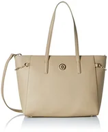 Torebki damskie - Tommy Hilfiger Damski łańcuszek Th Chain Medium Tote, 12 x 26 x 32 cm, beżowy - Sand - 12x26x32 cm (B x H x T) - miniaturka - grafika 1