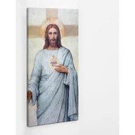 Ikony i obrazy sakralne - Serce Jezusa Chrystusa - obraz polycanvas, 50x100 - miniaturka - grafika 1