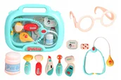 Zabawy w naśladowanie dorosłych - ZESTAW LEKARSKI DLA DZIECI ŚWIATŁO DŹWIĘK WALIZKA - miniaturka - grafika 1