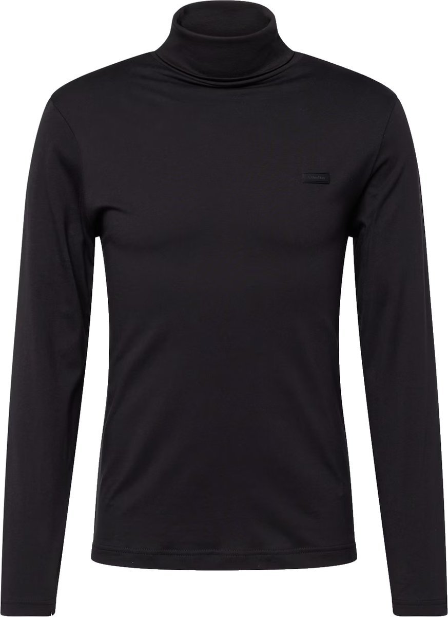Golf męski CALVIN KLEIN czarny longsleeve sportowa koszulka z długim rękawem r. L