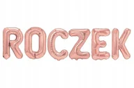 Baby shower i roczek - Balon Foliowy Napis Roczek Rose Gold Urodziny - miniaturka - grafika 1