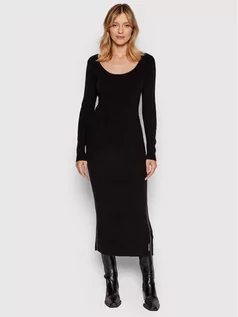 Sukienki - Calvin Klein Sukienka dzianinowa Essential K20K203485 Czarny Slim Fit - grafika 1