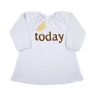 Sukienki - Eco by Naty Baby-Girls niebiesko-biała sukienka w paski 86/92 Dress, Blue, 86 - miniaturka - grafika 1