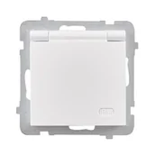 Gniazdka elektryczne - LEDart pojedyncze Ospel As IP-44 białe - miniaturka - grafika 1