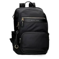 Plecaki - Pepe Jeans Morgan Joumma Bags damskie plecaki na co dzień torby podróżne, beżowo-czarne sztuczne futro damskie, Czarny (Black), Talla única, plecak na komputer - miniaturka - grafika 1