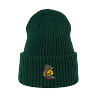 Koszulki męskie - Haftowana czapka beanie - ZIMOWY GOŁĄB - butelkowa zieleń - miniaturka - grafika 1