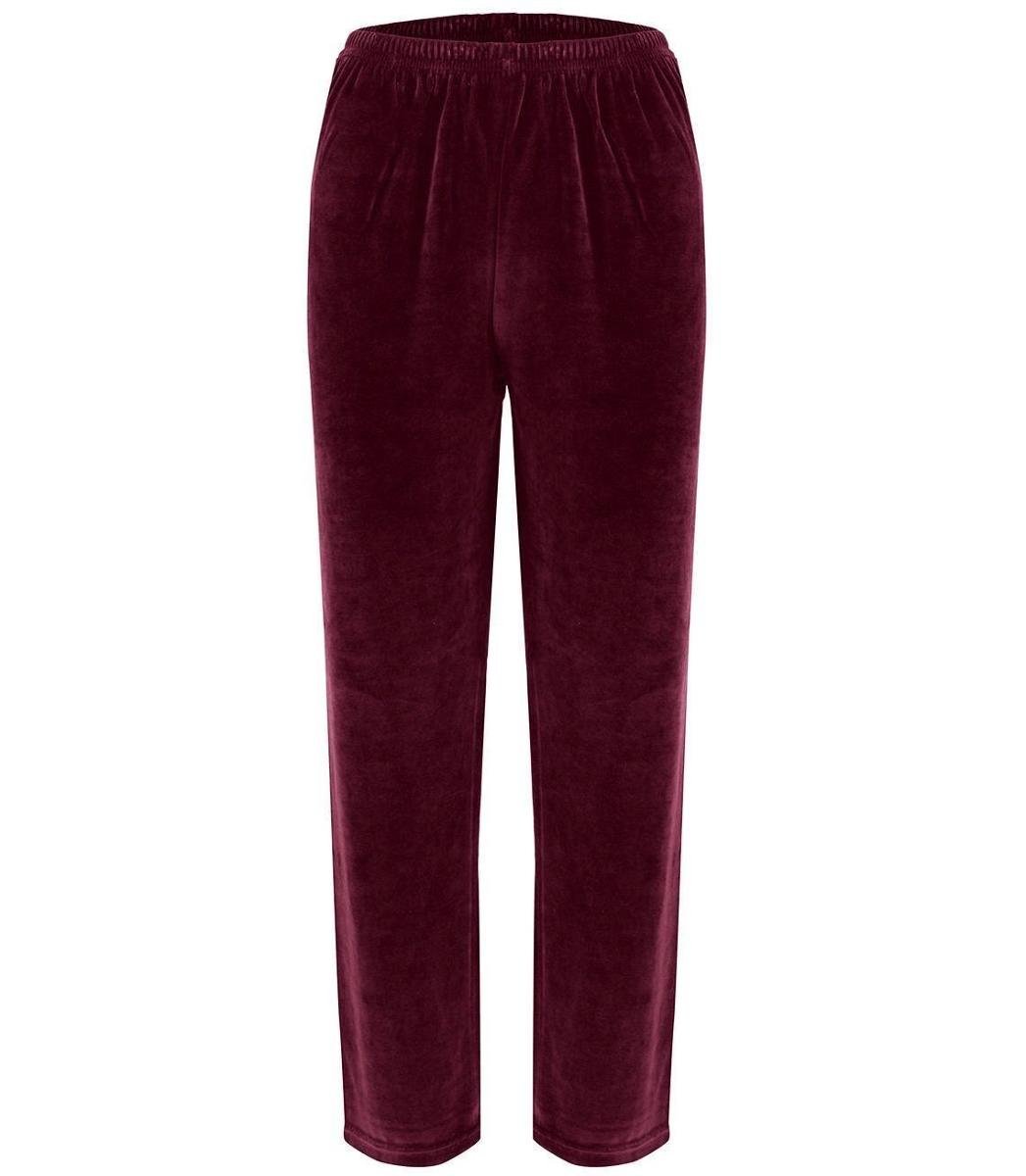 Wygodne welurowe spodnie dresowe Gumka Ciepłe Modne Długie-M