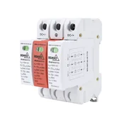 Akcesoria do kolektorów i fotowoltaiki - Ogranicznik przepięć 3p 12,5ka dc 1000v klasy t1+t2 z iskiernikiem gazowym - miniaturka - grafika 1