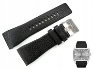 Akcesoria do zegarków - Pasek DIESEL DZ1674 czarny skórzany - miniaturka - grafika 1