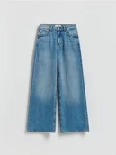 Spodnie damskie - Reserved - Jeansy wide leg - niebieski - miniaturka - grafika 1