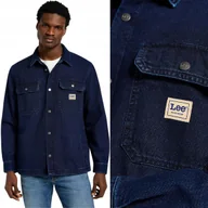 Koszule męskie - Lee WORKWEAR OVERSHIRT Medium Worn Wash KOSZULA KURTKA KATANA JEANSOWA L - miniaturka - grafika 1