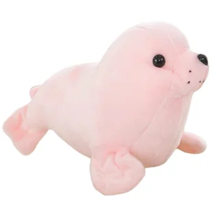 Pluszowa Foczka Pluszak Maskotka Przytulanka Różowa 24cm - Maskotki i pluszaki - miniaturka - grafika 1