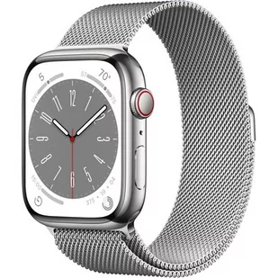 Apple Watch 8 GPS+Cellular 45mm Stalowy Srebrny - Smartwatch - miniaturka - grafika 1