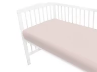 Prześcieradła dla dzieci - Prześcieradło 120x60 cm na gumce BAWEŁNA 100%, JERSEY PUDROWY RÓŻ - miniaturka - grafika 1