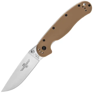 Nóż składany Ontario RAT 1 Folder Silver Plain Coyote Brown - Noże - miniaturka - grafika 1