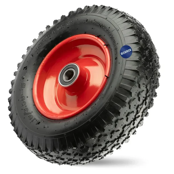 KÓŁKO DO WÓZKA Begris 4.00-6 Taczki 2PR Gumowa z dętką Otwór 1.2 cm 136 kg