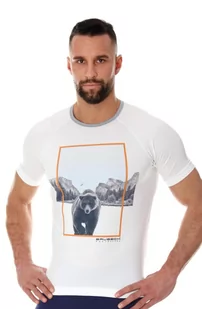 Koszulka męska Brubeck City Air SS13240A biały - Koszulki sportowe męskie - miniaturka - grafika 1