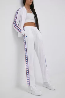 Spodnie damskie - Kappa spodnie dresowe damskie kolor biały z aplikacją - grafika 1