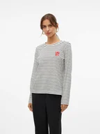 Koszulki i topy damskie - Vero Moda Koszulka w kolorze biało-czarnym - miniaturka - grafika 1