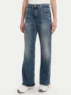 Spodnie damskie - Tommy Jeans Jeansy Mia DW0DW21280 Granatowy Straight Fit - miniaturka - grafika 1