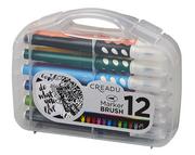 Kredki, ołówki, pastele i pisaki - Zestaw brush markerów, 12 kolorów - miniaturka - grafika 1
