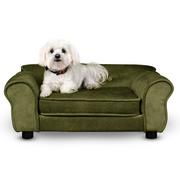 Legowiska dla psów - Sofa dla psa LUCY w kolorze zielonym – Kanapa dla kota, psa tapicerowana tkaniną welurową - miniaturka - grafika 1