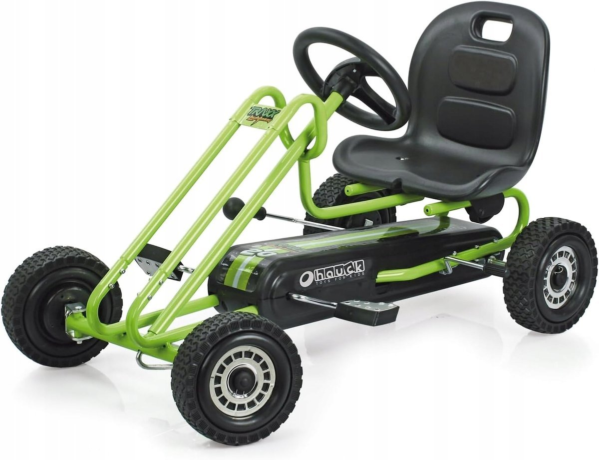 GOKART DZIECIĘCY NA PEDAŁY 4-8 LAT DO 50 KG ZIELONO-CZARNY