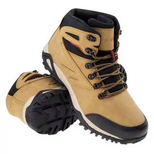 Buty zimowe męskie - Hi-Tec Trekkingi Medin Mid WS-AW21-HT-01-Q3 Brązowy - grafika 1