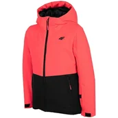 Kurtki narciarskie - 4F, Kurtka Narciarska Dla Dziewczynki, HJZ22 JKUDN001 63N, pomarańczowy, Rozmiar 152 - miniaturka - grafika 1