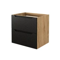 Szafki łazienkowe - Szafka łazienkowa pod umywalkę Comad Luxor 60 cm czarny mat/jasne drewno 82-60-2S - miniaturka - grafika 1