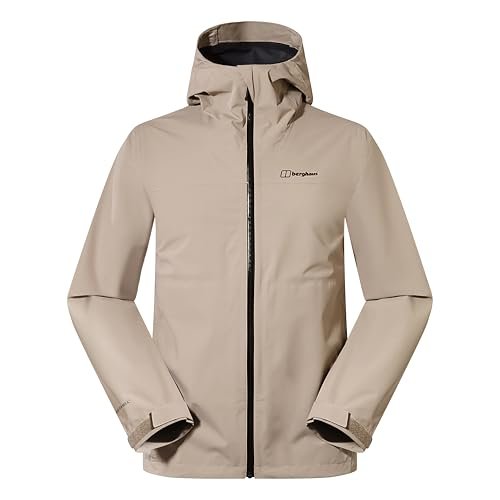 Berghaus Męska kurtka z kapturem, kolor taupe, rozmiar XS