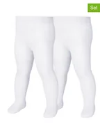 Rajstopy dziecięce - Playshoes Rajstopy (2 pary) w kolorze białym - miniaturka - grafika 1