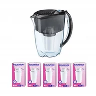 Dzbanki filtrujące - Dzbanek filtrujący Aquaphor Prestige 2.8 l z 6 wkładami A5 Mg, czarny - miniaturka - grafika 1